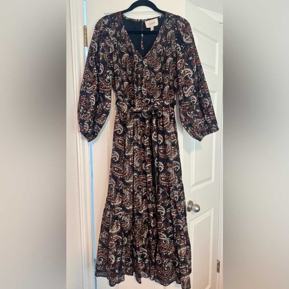 Cleobella Carly Paisley Smocked Midi Dress - Medium - Picture 3 of 6